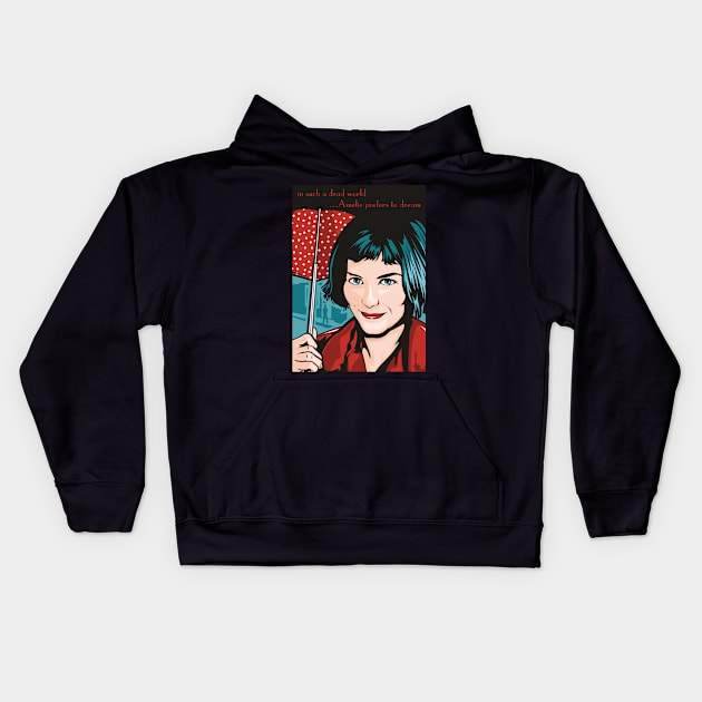 Amelie Kids Hoodie by Jamie Lee Art